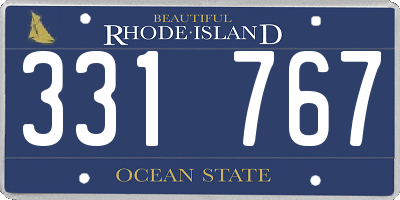 RI license plate 331767
