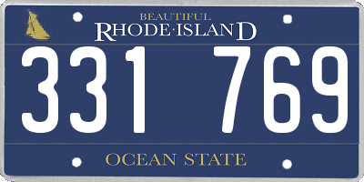 RI license plate 331769
