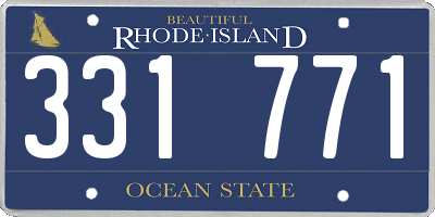 RI license plate 331771