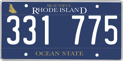 RI license plate 331775