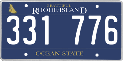 RI license plate 331776