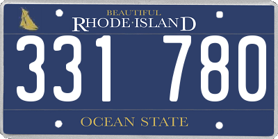 RI license plate 331780