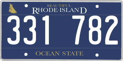 RI license plate 331782