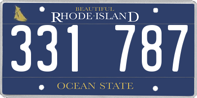 RI license plate 331787