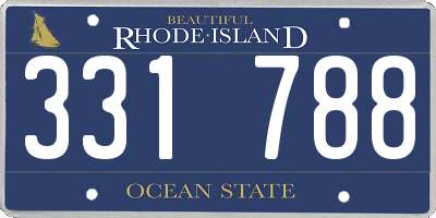 RI license plate 331788