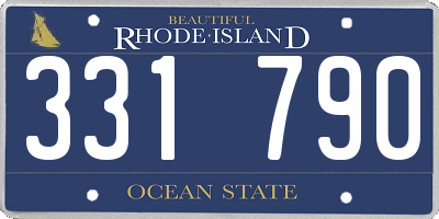 RI license plate 331790