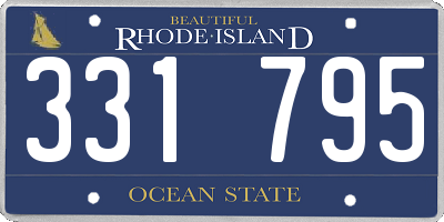 RI license plate 331795