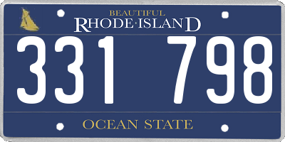 RI license plate 331798
