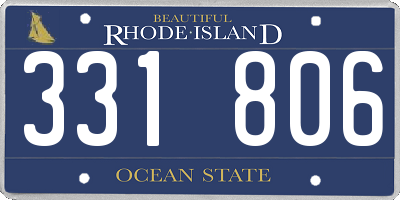 RI license plate 331806