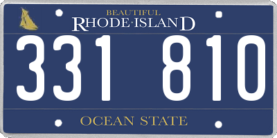 RI license plate 331810