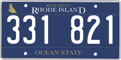 RI license plate 331821