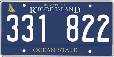 RI license plate 331822