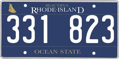 RI license plate 331823