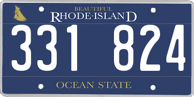 RI license plate 331824