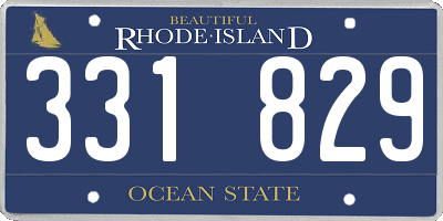 RI license plate 331829