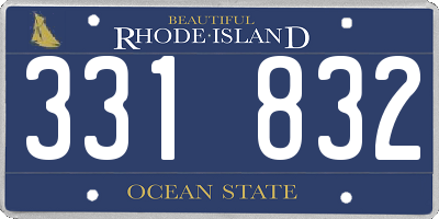 RI license plate 331832