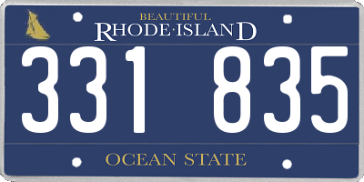 RI license plate 331835
