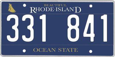 RI license plate 331841