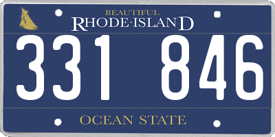 RI license plate 331846