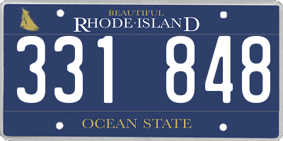 RI license plate 331848