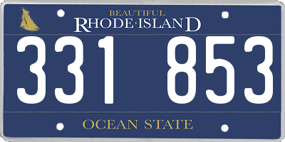 RI license plate 331853