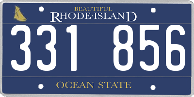 RI license plate 331856