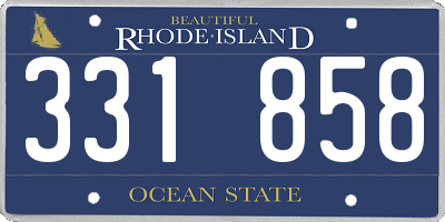 RI license plate 331858