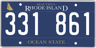 RI license plate 331861