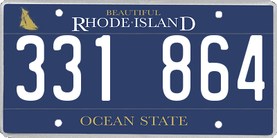 RI license plate 331864