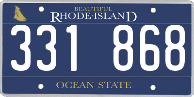 RI license plate 331868