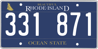 RI license plate 331871