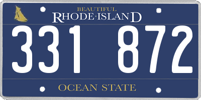 RI license plate 331872