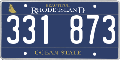 RI license plate 331873