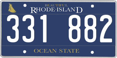 RI license plate 331882