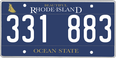 RI license plate 331883
