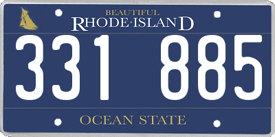 RI license plate 331885