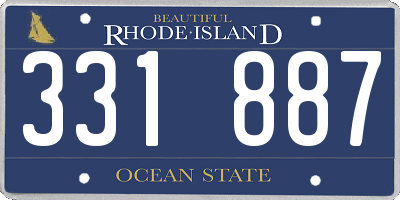 RI license plate 331887