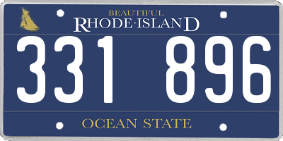 RI license plate 331896