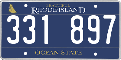 RI license plate 331897