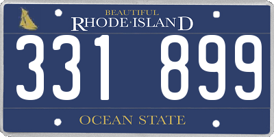 RI license plate 331899
