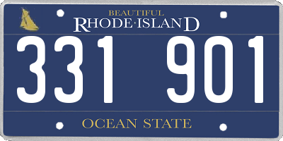 RI license plate 331901