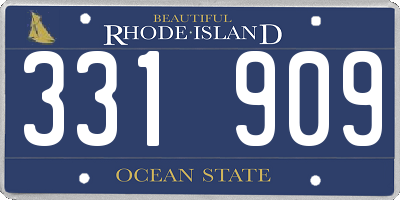 RI license plate 331909