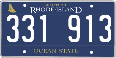 RI license plate 331913