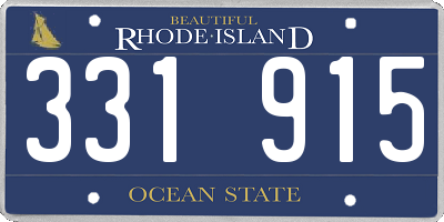 RI license plate 331915
