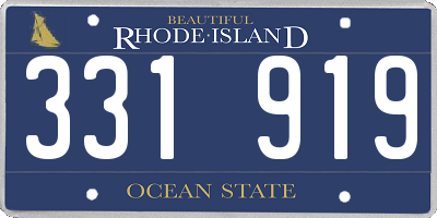 RI license plate 331919
