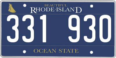 RI license plate 331930
