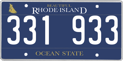 RI license plate 331933