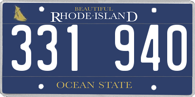 RI license plate 331940