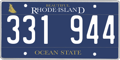 RI license plate 331944