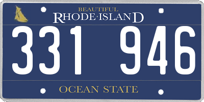 RI license plate 331946